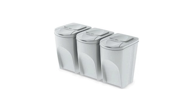 Prosperplast jäätmekast sorteerimiseks 3 x 35L helehall (IKWB35S3-427C)
