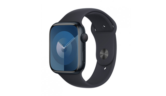 Apple Watch Series 9 GPS 45mm Midnight Aluminium Case with Midnight Sport Band - M/L