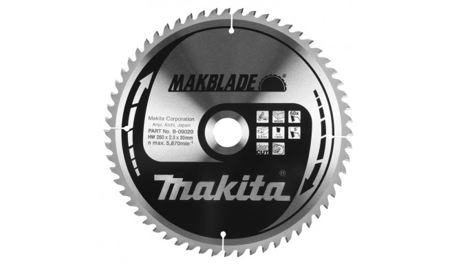 Cutting disc 190x20x2.0mm 60T 5° MAKITA