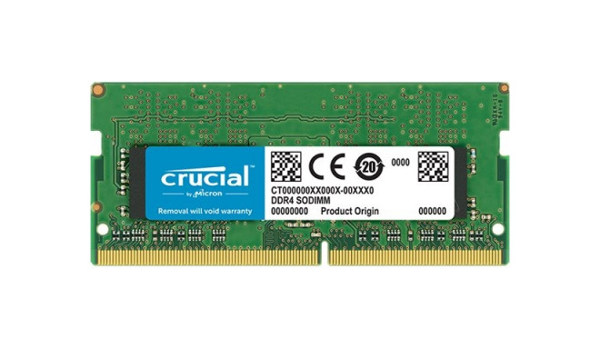 Crucial SODIMM sülearvuti mälu, DDR4, 32 GB, 3200 MHz, CL22 (CT32G4SFD832A)
