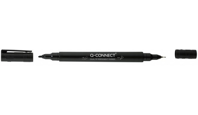 Marker Q-Connect CD/DVD kahe otsaga 0,4 ja 1,0mm must