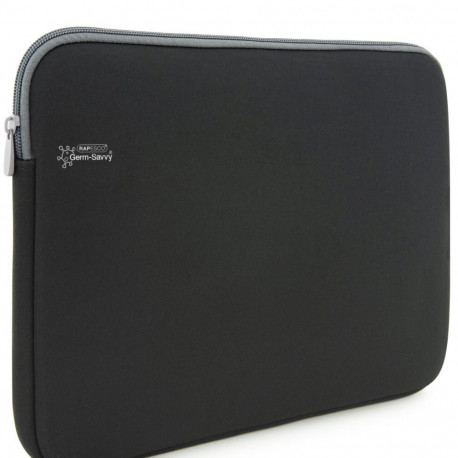 Sülearvuti ümbris Rapesco 15,6" Germ-savvy antibakteriaalne neopreen, must, lukuga, sisemõõt 380x280