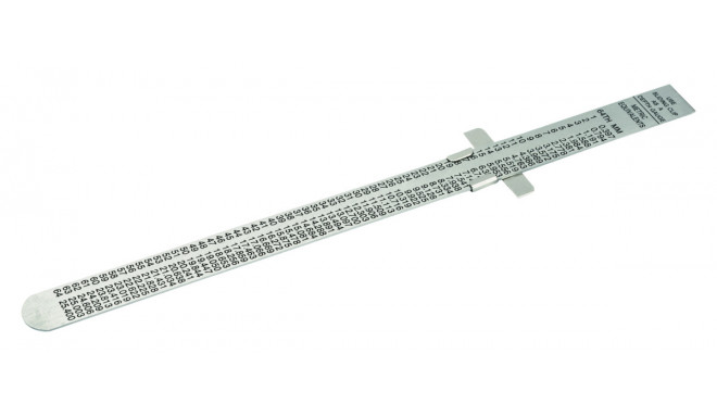 Flexible stainless steel ruler with pocket clip 160mm and depth gauge