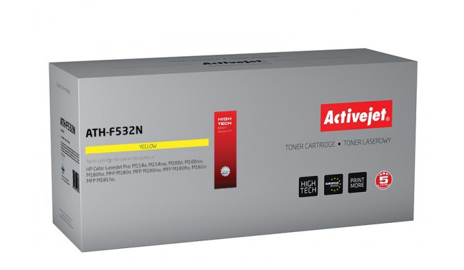 Activejet ATH-F532N toner (replacement for HP 205A CF532A; Supreme; 900 pages; yellow)