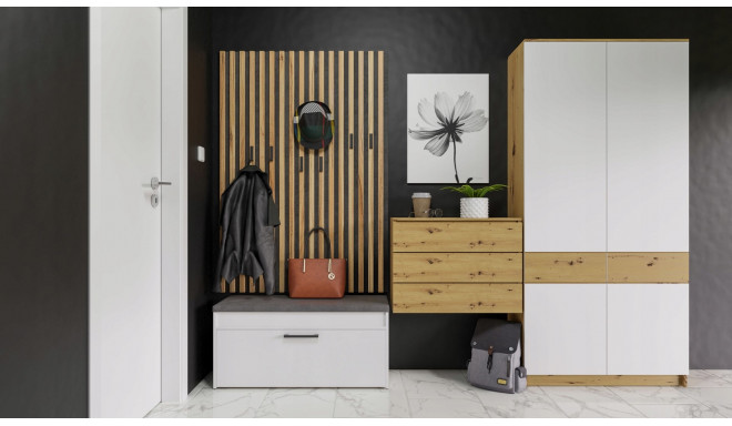 Topeshop PARMA SZAFKA BIEL suletud valge kingakapp