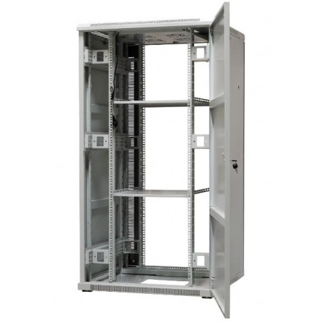 EMITERNET põrandal seisev raamkapp EmiterNet Top 32U, lehtmetallist/klaasist esiuks 800x800x1540mm (