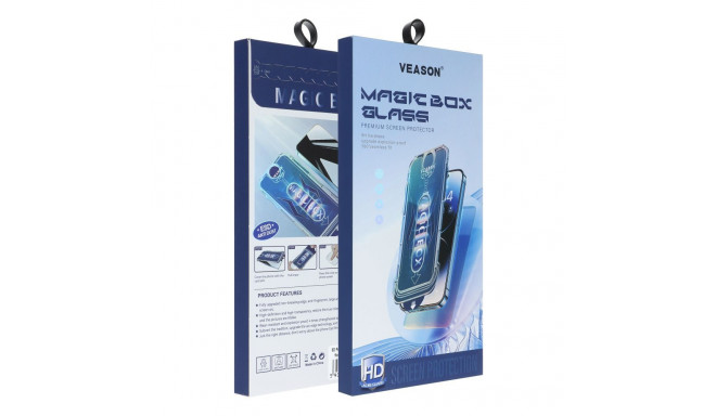 6D Pro Veason Easy-Install Glass + Applicator - for Iphone 13 Pro Max / 14 Plus black