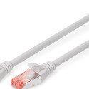 Patchkabel CAT6 RJ45 S/FTP Länge 10m, Farbe grey AWG 27/7, Cu, Digitus