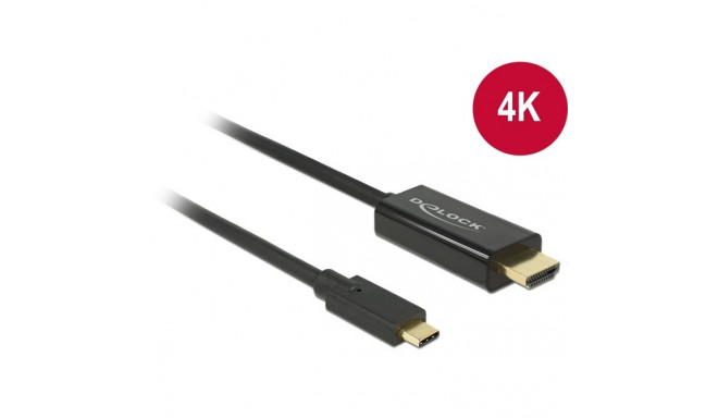 "DeLock HDMI > USB-C (ST-ST) 1m Adapterkabel 4K 30Hz Schwarz"