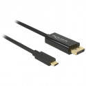 "DeLock DisplayPort 1.2 > USB-C (ST-ST) 1m Adapterkabel 4K 60Hz Schwarz"