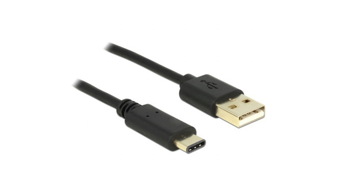 "DeLock USB-C > USB 2.0 (ST-ST) 2m Adapterkabel Schwarz"