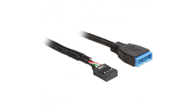 "DeLock USB 2.0 Pin Header > USB 3.0 Pin Header (BU-ST) 30cm Schwarz"