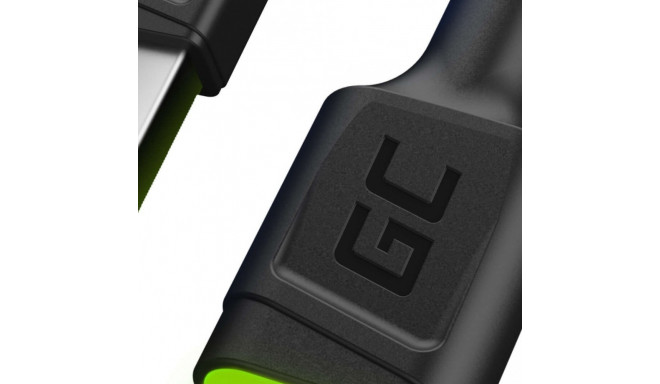 "Green Cell USB 3.0 > USB-C (ST-ST) 1,2m Ladekabel LED Schwarz"