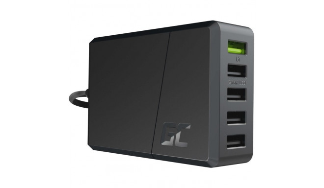 "Green Cell Charger 52W 5-Port USB3.0 Schwarz"