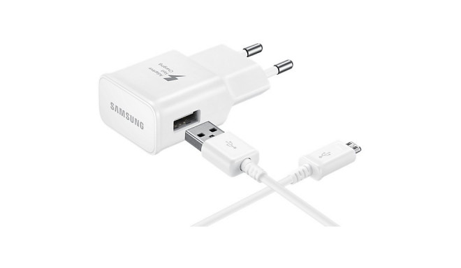 "Samsung Schnellladegerät 15W Netzteil inkl. Datenkabel micro USB white (Retail)"