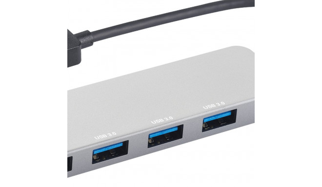 "Sandberg 333-88 USB 3.0 HUB 4-Port 4xUSB 3.0 SuperSpeed Silver"