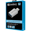 "Sandberg 136-24 USB-C > USB 3.0 (ST-BU) Adapter Silver"