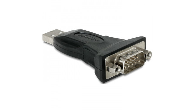"DeLock USB 2.0 > Seriell (ST-ST) 0,8m Adapterkabel Schwarz"