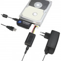 "LogiLink USB 2.0 > 2,5"" + 3,5"" IDE + SATA Adapter Schwarz"