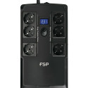 FSP Fortron NANOFIT 800 Offline UPS 800VA 480W inkl. 2 port USB charger LCD RJ45 6 Schuko