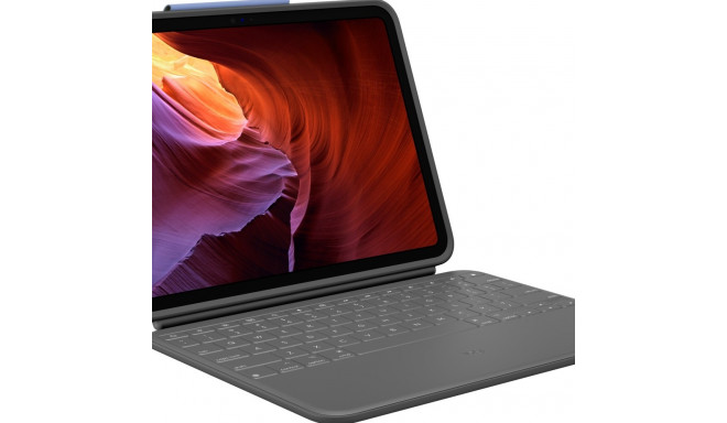 "Logitech Rugged Folio - Tastatur und Foliohülle iPad 10. Generation graphite QWERTZ DE"