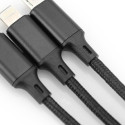 "Digitus USB 3.0 > Lightning/Micro-USB/USB-C 1m 3-in-1 Ladekabel Schwarz"