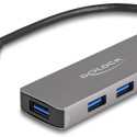 HUB 4Port DeLOCK 4xUSB3.2 Grey