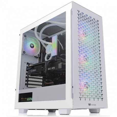 "Midi Thermaltake TOWER ATX V350 TG ARGB AIR SNOW White"