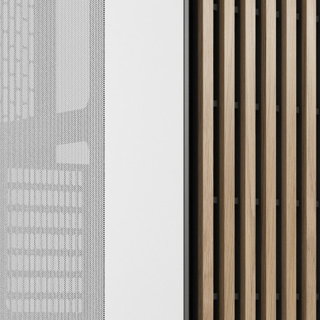 "Midi Fractal Design North Chalk White Window Mesh"