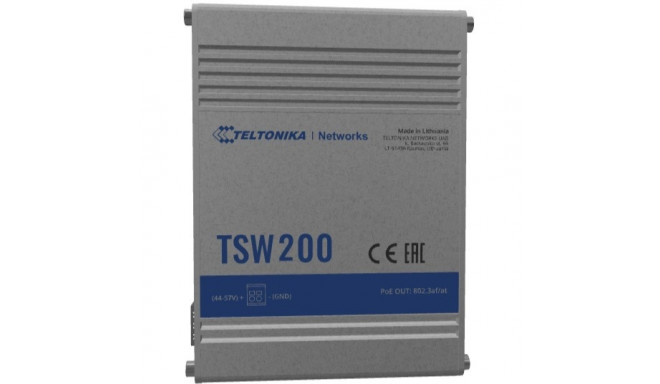 "8+2P Teltonika TSW200 Industrial GSwitch 8x PoE+ (240W) 2x SFP"