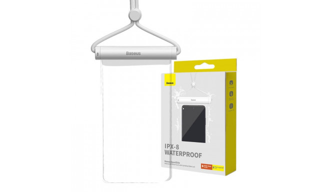 Waterproof phone case Baseus AquaGlide with Cylindrical Slide Lock (white)