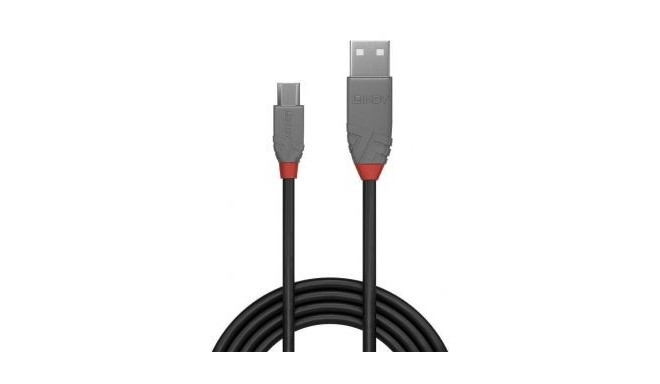 LINDY CABLE USB2 A TO MICRO-B 0.5M/ANTHRA 36731