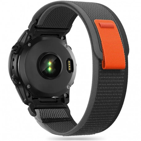 TECH-PROTECT NYLON GARMIN FENIX 5X / 5X PLUS / 6X / 6X PRO / 7X / 8 / 8 PRO (51 MM) BLACK/ORANGE