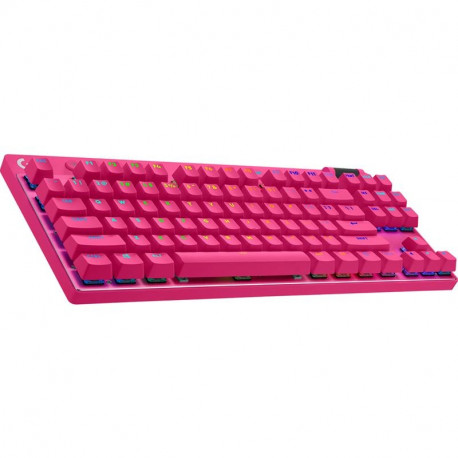 Klaviatuur Logitech Pro X TKL US (W), roosa