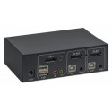 Manhattan DisplayPort 1.2 KVM Switch 2-Port, 4K@60Hz, USB-A/3.5mm Audio/Mic Connections, Cables incl