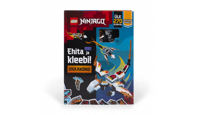 LEGO NINJAGO Activity Book "Build and Stick: Dragons" (In Estonian lang.)