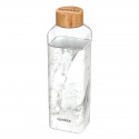 Quokka Storm - Glass rounded bottle with silicone cover 700ml (Marble)