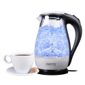 Camry Premium CR 1251w electric kettle 1.7 L 2200 W Black, Stainless steel, Transparent