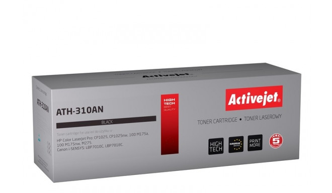 Activejet ATH-310AN Toner (replacement for Canon, HP 126A CRG-729B, CE310A; Premium; 1200 pages; bla