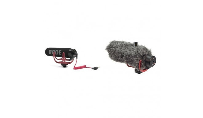 VideoMic GO, must/punane