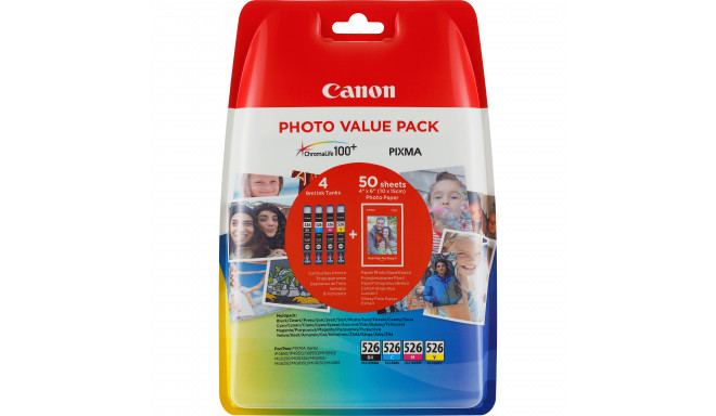 Ink CLI-526 C/M/Y/BK PHOTO VALUE BL 4540B017