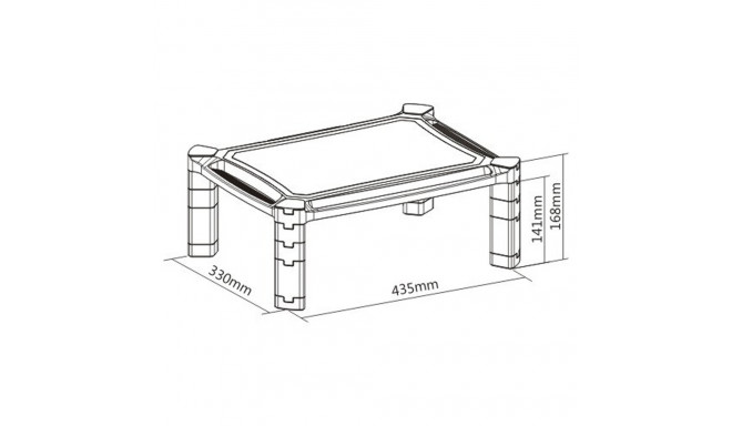 Monitor stand for 32cali, plastic adjustable, black