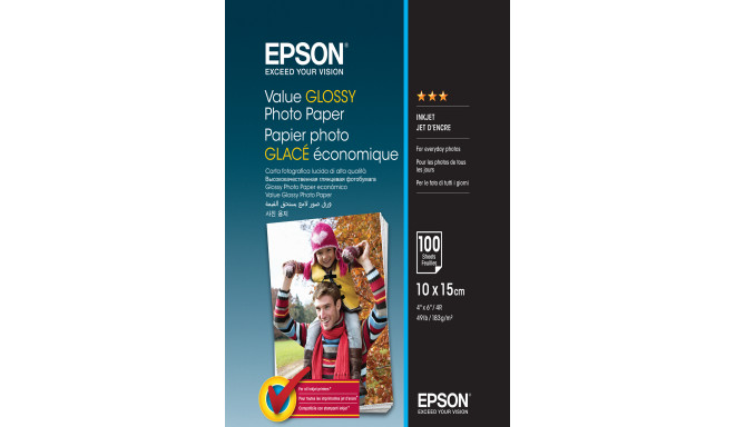 Epson photo paper 10x15cm Value Glossy 183g 100 sheets