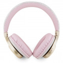 Guess Bluetooth headphones GUBH604GEMP pink 4G PU Leather With Script Metal Logo