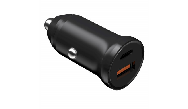 Devia car charger Smart Mini PD QC 3.0 30W 1x USB-C 1x USB black