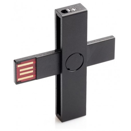 +ID smart card reader USB Blister, black (opened package)