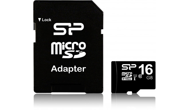 Silicon Power mälukaart microSDHC 16GB Class 10 + adapter (avatud pakend)