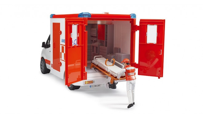 BRUDER MB Sprinter ambulance with driver, 02676