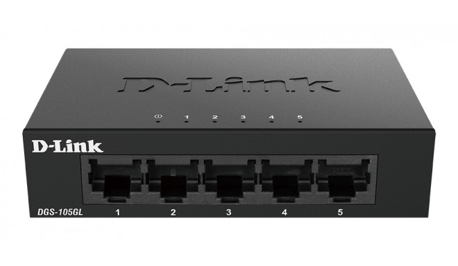 D-Link | Ethernet Switch | DGS-105GL/E | Unmanaged | Desktop | 1 Gbps (RJ-45) ports quantity 5 | 60 