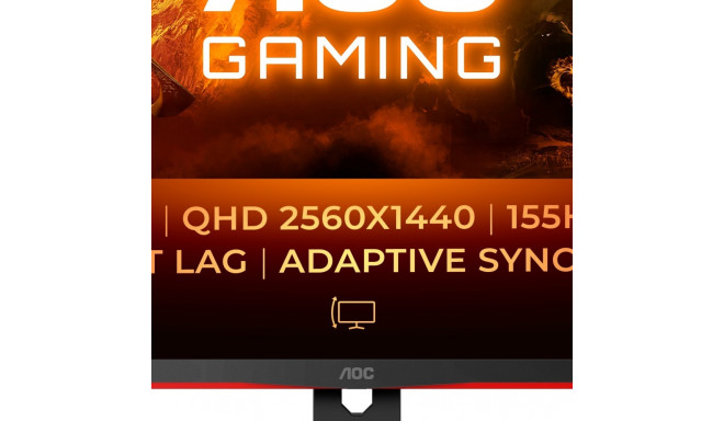 "68,6cm/27"" (2560x1440) AOC Gaming G2 Q27G2E/BK QHD LED 155Hz 1ms 2xHDMI DP Black/Red"